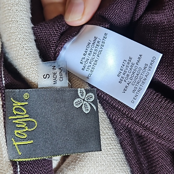 Taylor Knit Sweater Tank Dress With Long Sleeve Crop Top Cowl Neck Size Small - Picture 16 of 16